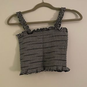 Reformation smocked crop top